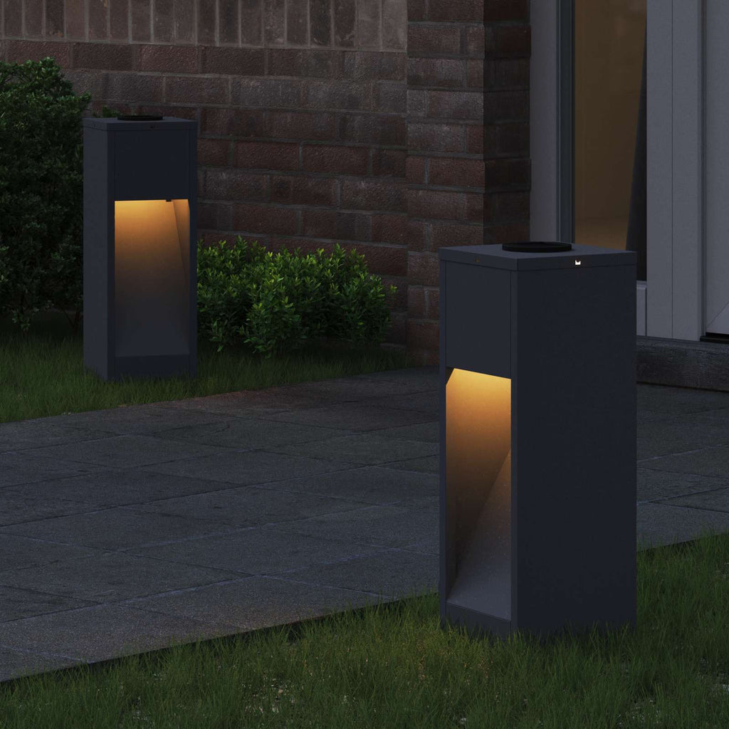 Solar Led Wegeleuchte 2 Pcs Kalt Gewalzter Stahl