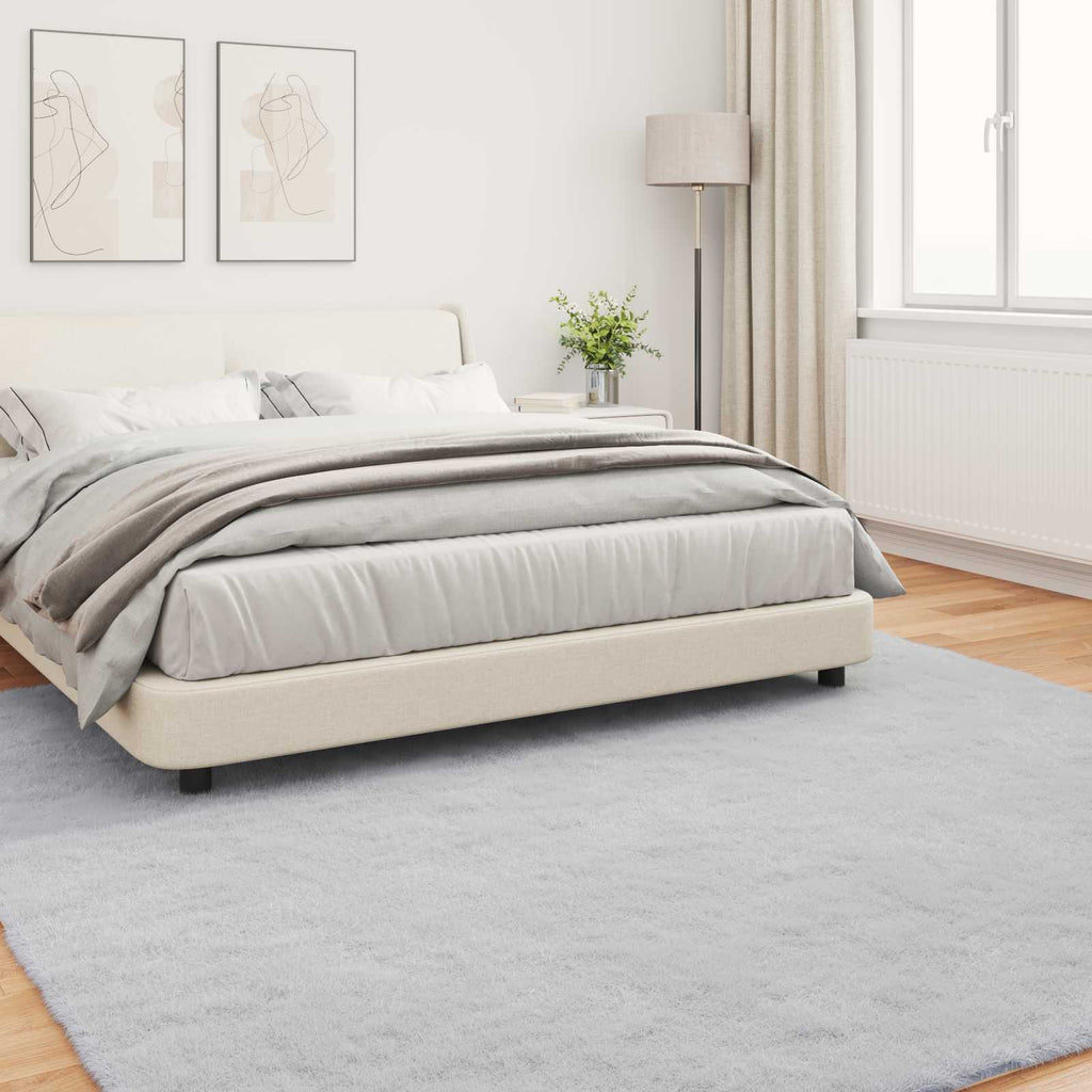Rutschfester Kunstfellteppich Olite Polyester Grau