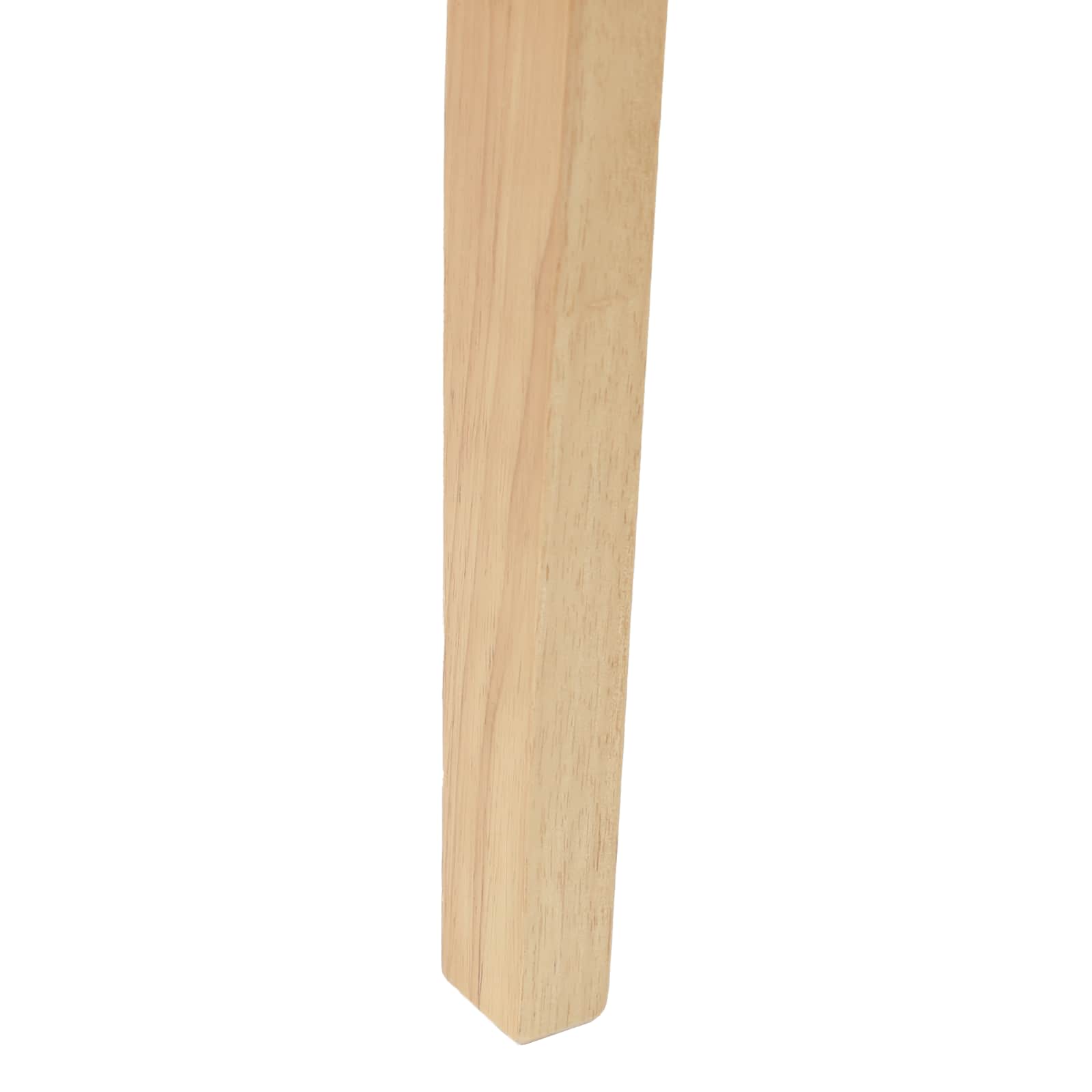 Armlehnstühle 2er Set Gummibaum Massiv Natur und Weiß 54 x 57 x 73 cm