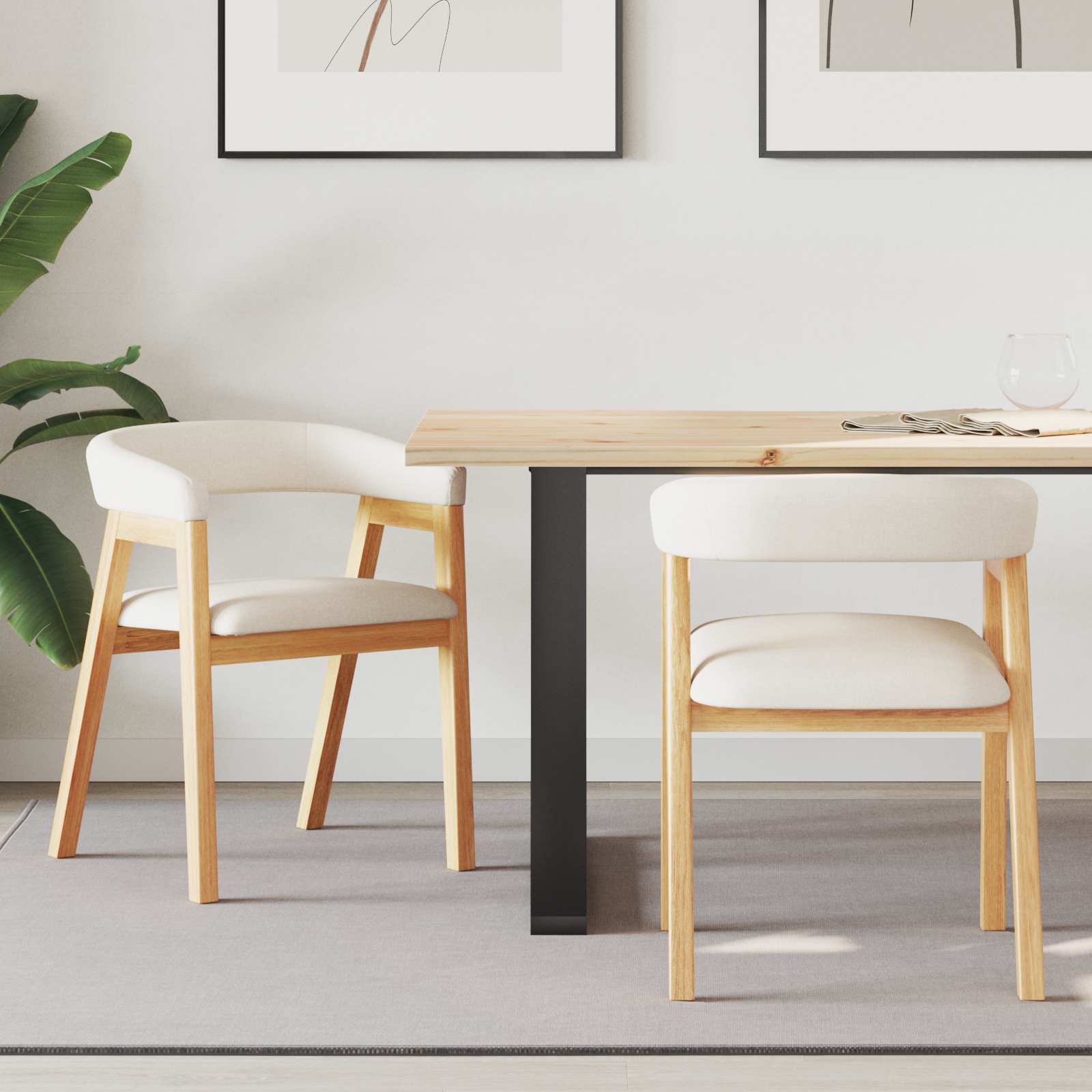 Esszimmerstühle 2 Pcs Hellbraun 54 X 57 X 73 Cm