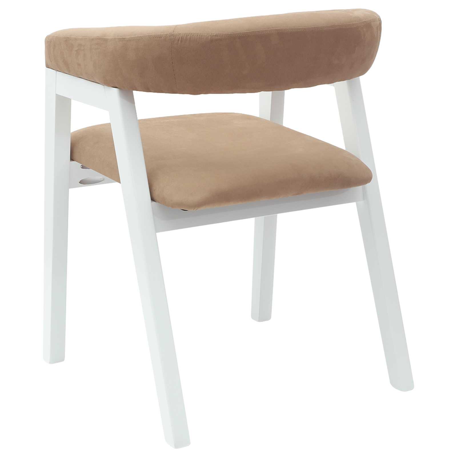 Armlehnstühle 2er Set Gummibaum Massiv Weiß und Braun 54 x 57 x 73 cm