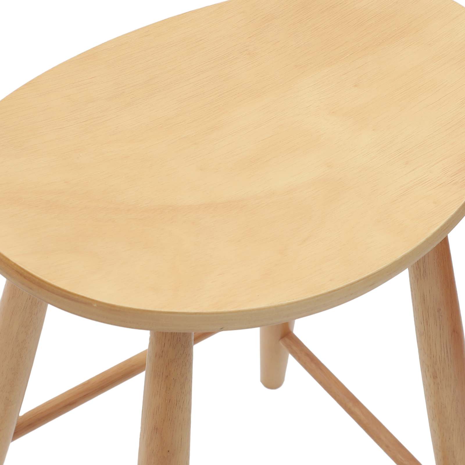 Thekenhocker 2er Set Gummibaum Massiv Natur 46 x 37 x 63 cm