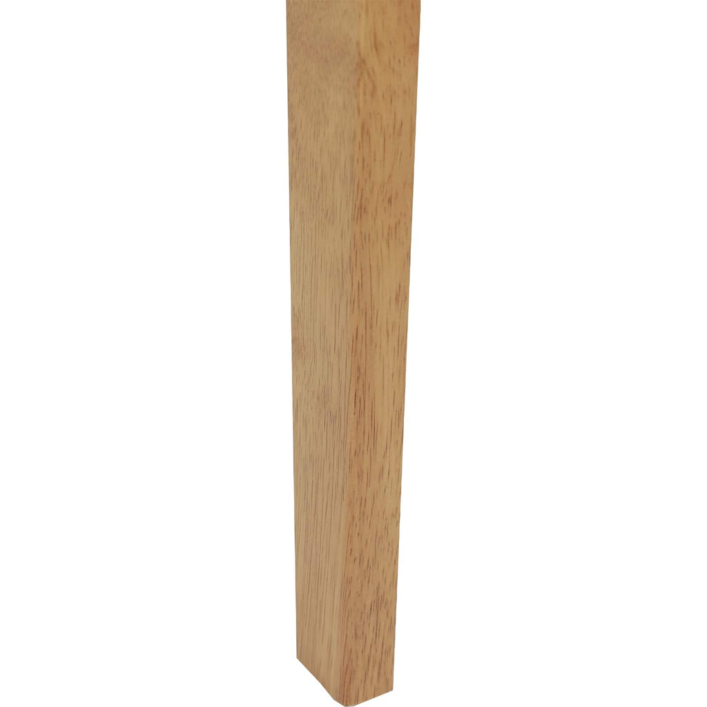 Stühle aus Holz 2er Set Gepolstert Gummibaum Natur und Weiß 36 x 45,5 x 93,5 cm