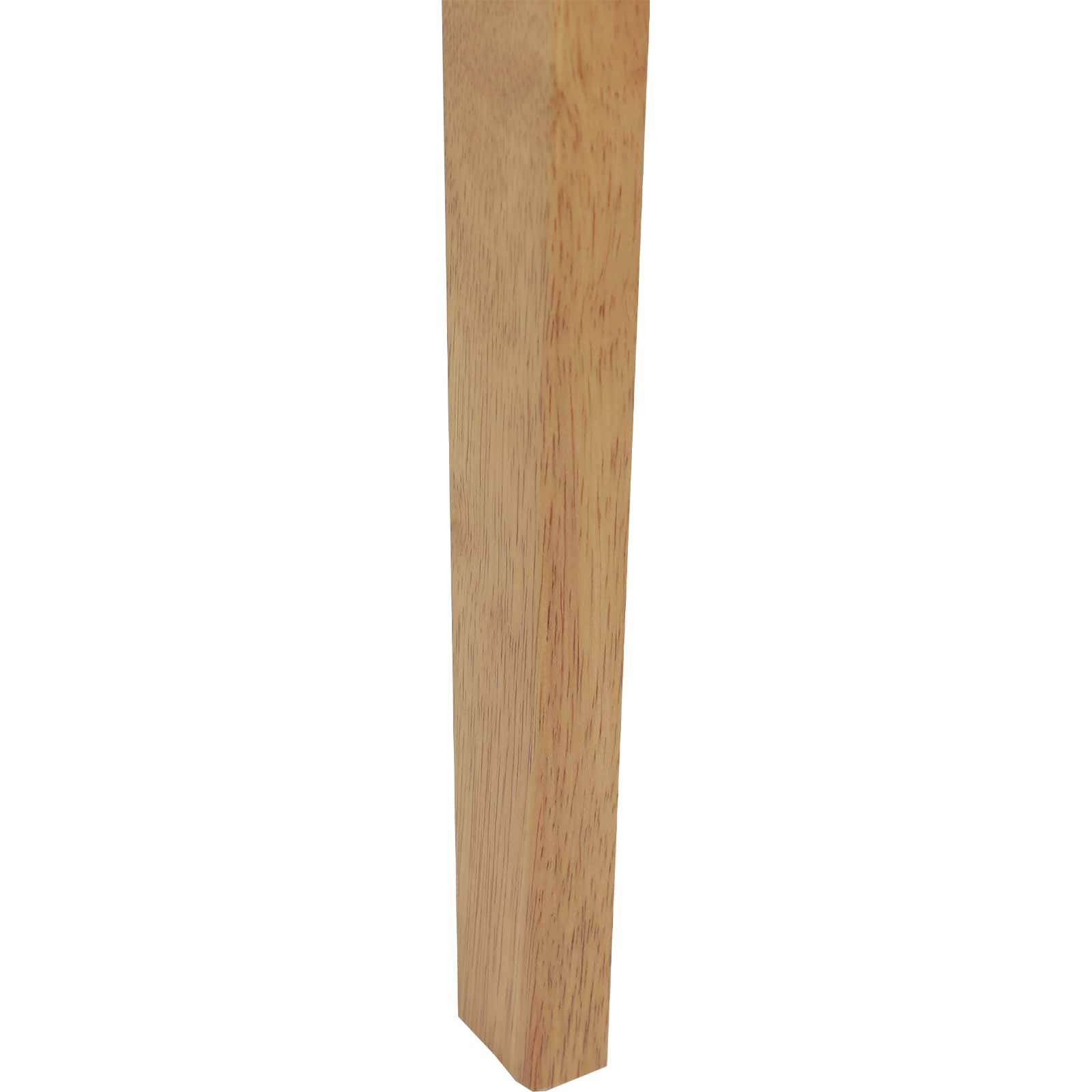 Stühle aus Holz 2er Set Gepolstert Gummibaum Natur und Weiß 36 x 45,5 x 93,5 cm