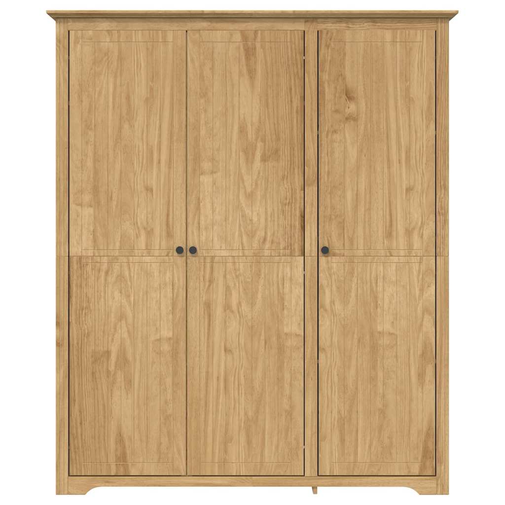 Kleiderschrank 3 Türen aus Holzwerkstoff Modern Braun 146 x 53,5 x 173 cm