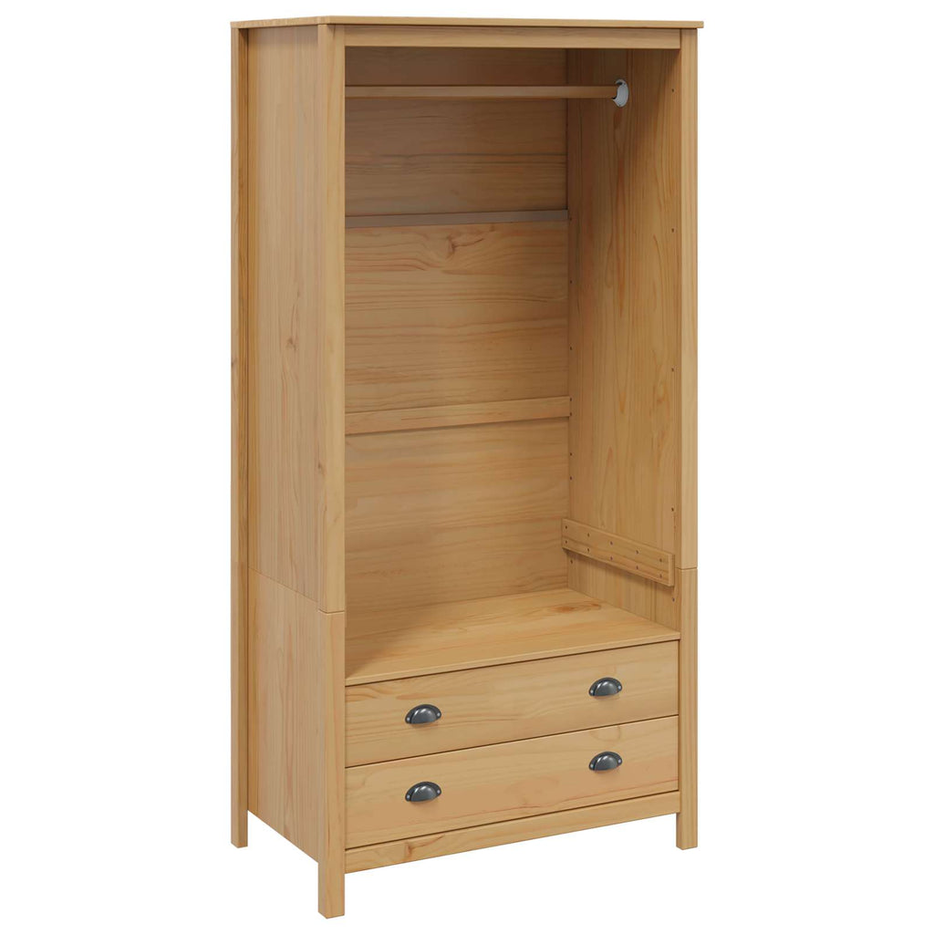 Kleiderschrank Mit Schubladen Hill Honigbraun 84 X 50 X 170 Cm