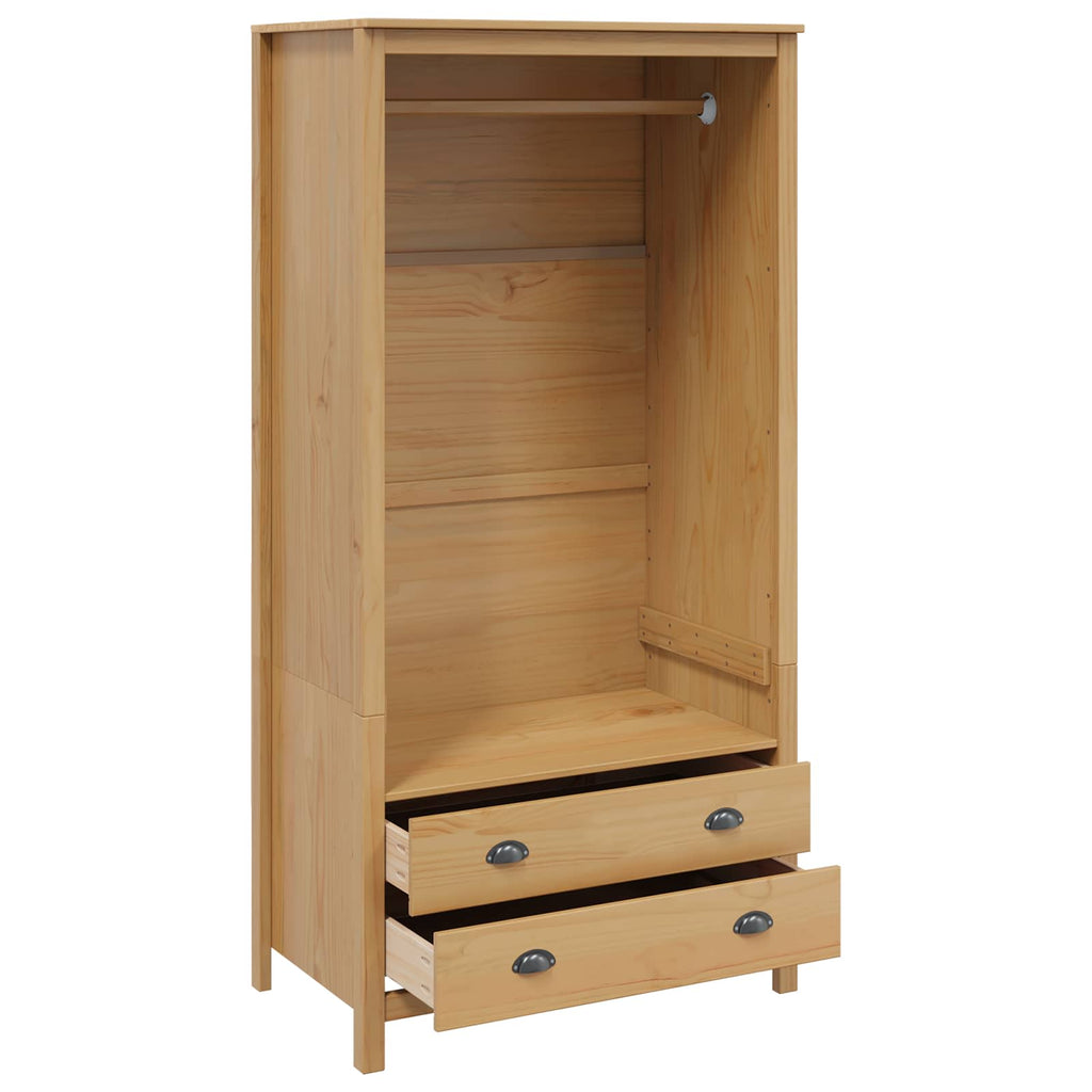 Kleiderschrank Mit Schubladen Hill Honigbraun 84 X 50 X 170 Cm