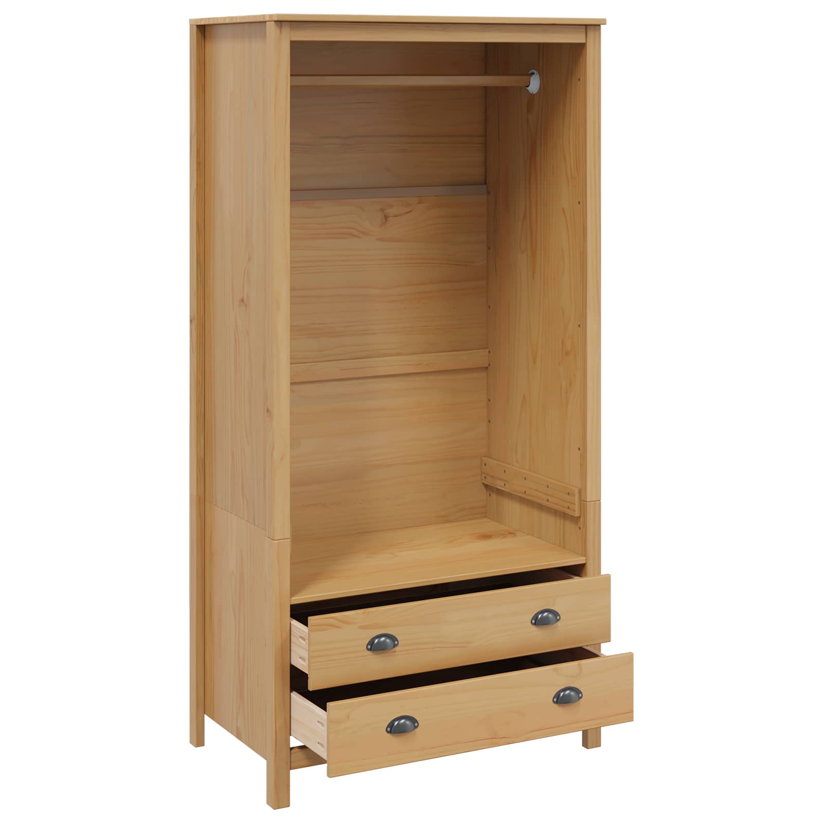 Kleiderschrank Mit Schubladen Hill Honigbraun 84 X 50 X 170 Cm