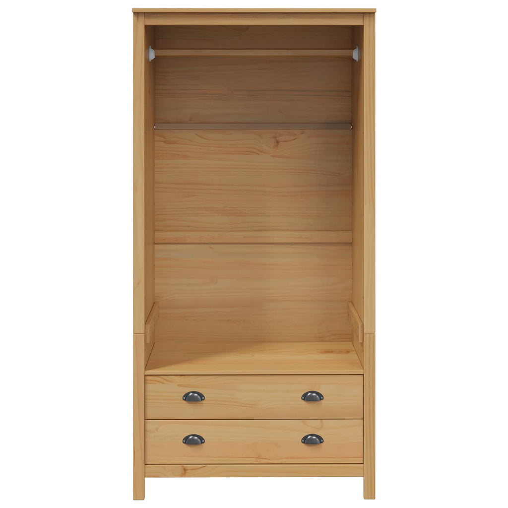 Kleiderschrank Mit Schubladen Hill Honigbraun 84 X 50 X 170 Cm