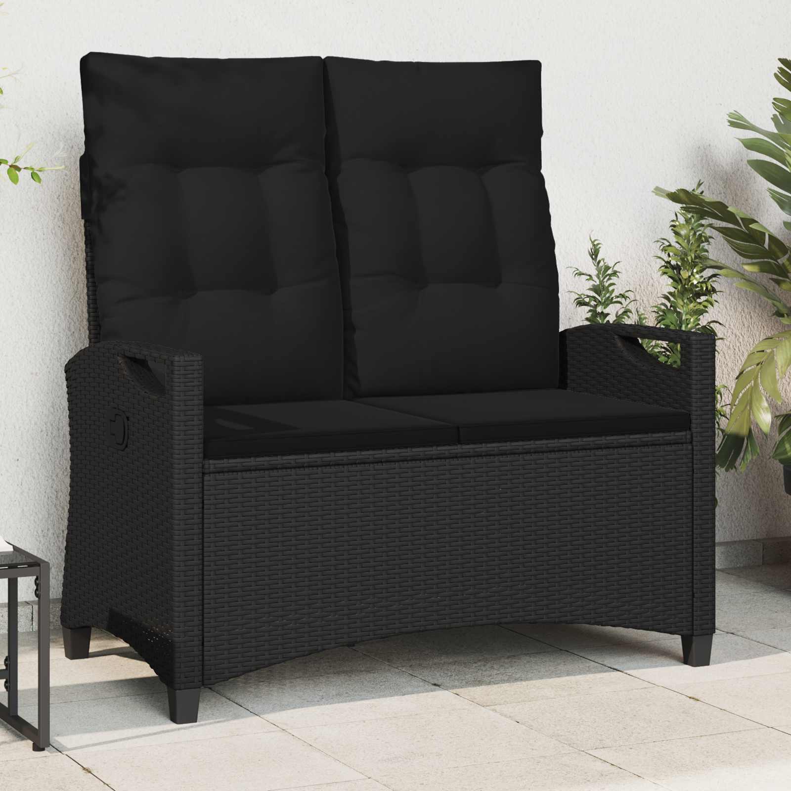 Gartenbank 105 X 60 X 112 Cm Stahl Und Polyester