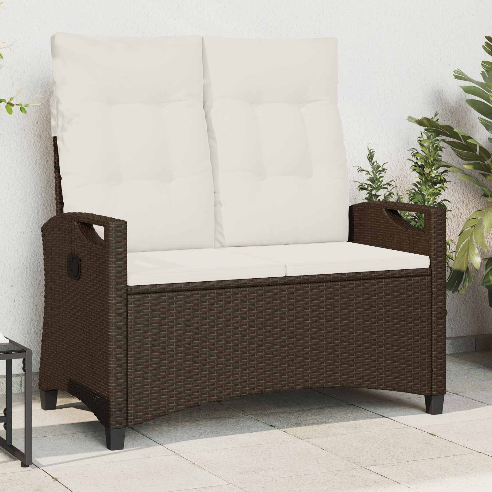 Gartenbank 105 X 60 X 112 Cm Stahl Und Polyester