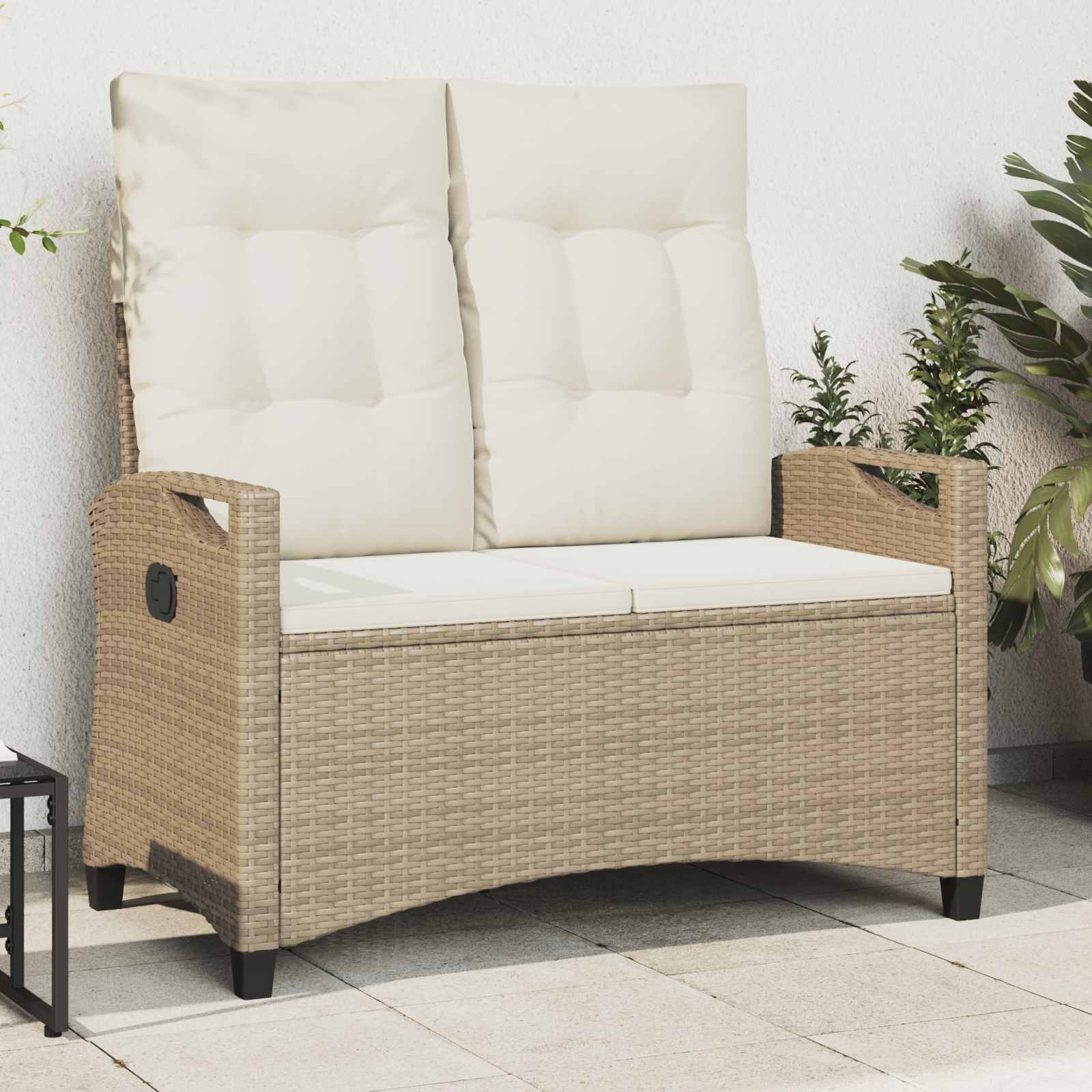 Gartenbank 105 X 60 X 112 Cm Stahl Und Polyester