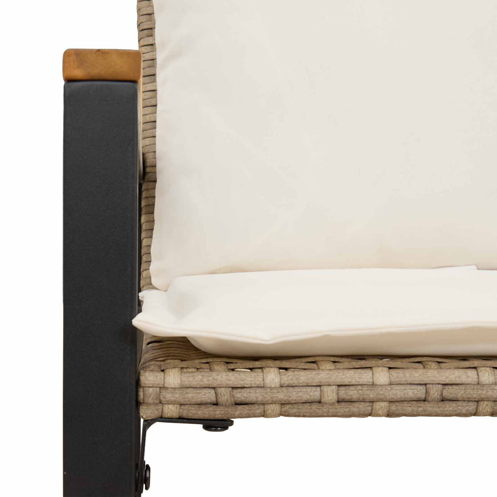 Bank Mit Kissen 115 X 65 X 72 Cm Rattan