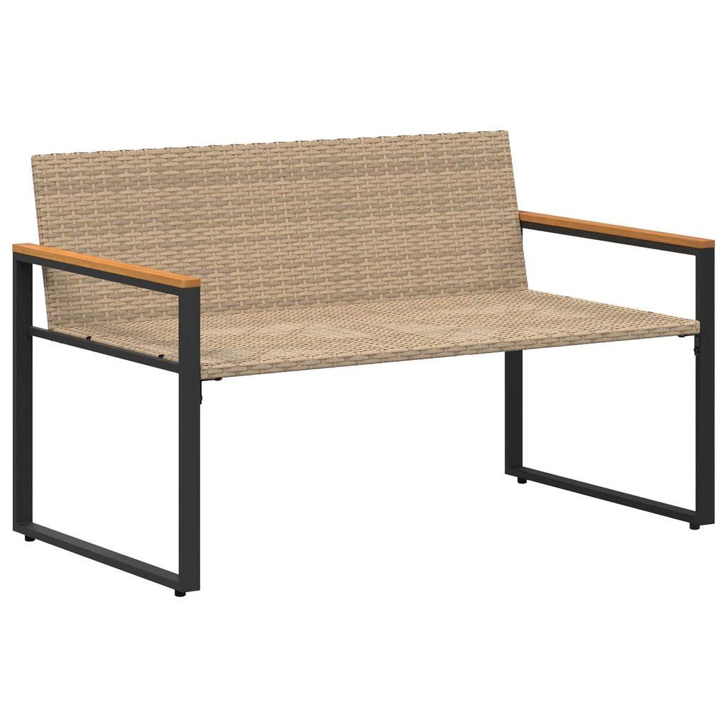 Bank Mit Kissen 115 X 65 X 72 Cm Rattan