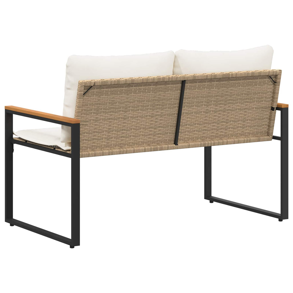 Bank Mit Kissen 115 X 65 X 72 Cm Rattan