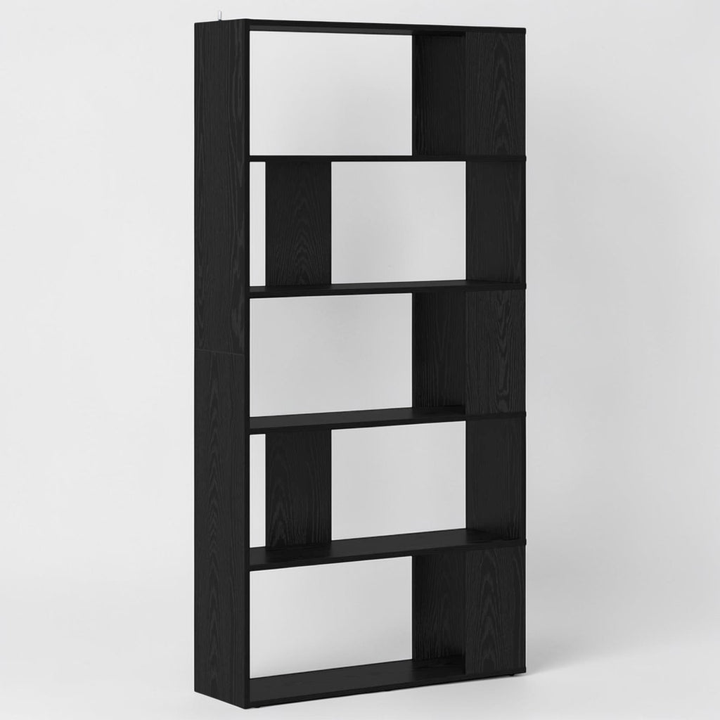 Bücherregal 80 X 24 X 159 Cm Holzwerkstoff in Schwarz Eichen-Optik