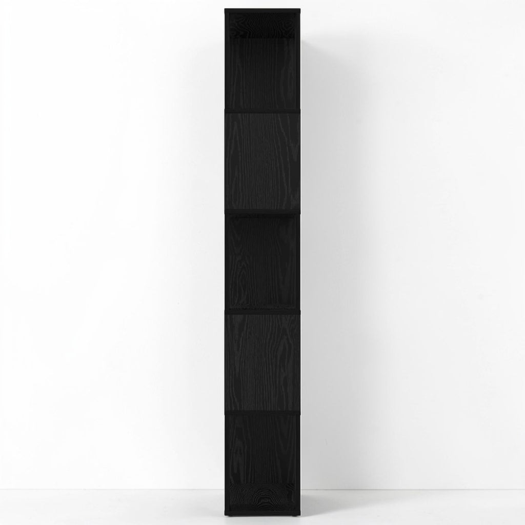 Bücherregal 80 X 24 X 159 Cm Holzwerkstoff in Schwarz Eichen-Optik
