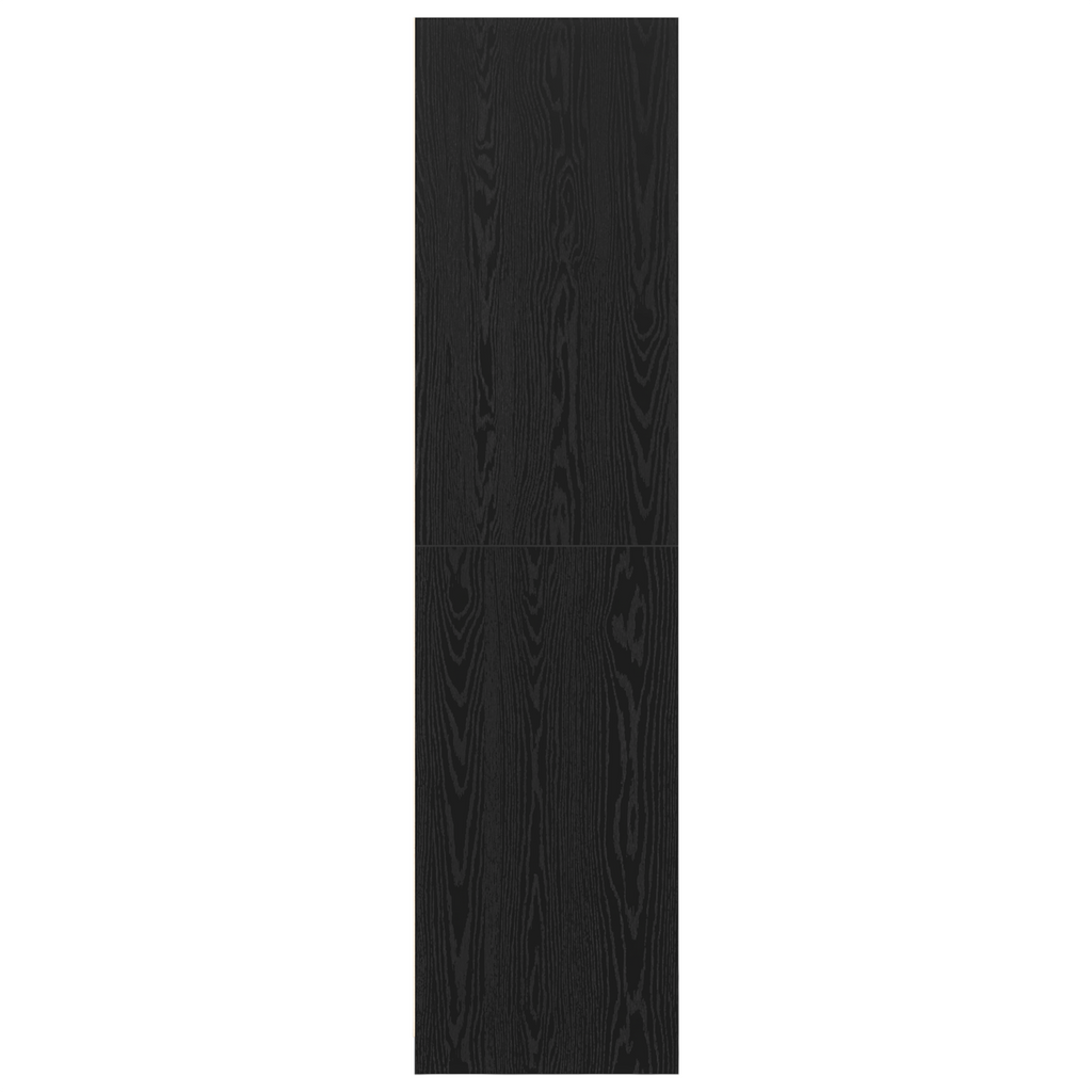 Kleiderschrank Offen mit 1 Regal aus Holzwerkstoff Schwarz Eiche 100 x 50 x 200 cm