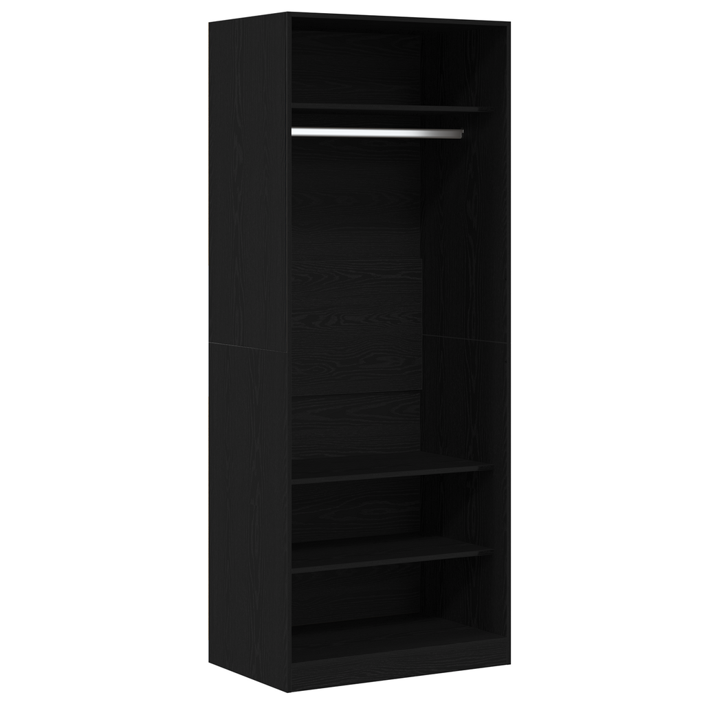 Kleiderschrank Artisan-Eiche Holzwerkstoff Schwarz Eichen-Optik