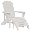 Adirondack Gartenstuhl Weiß aus HDPE mit Fußstütze 82 × 74 × 92 cm