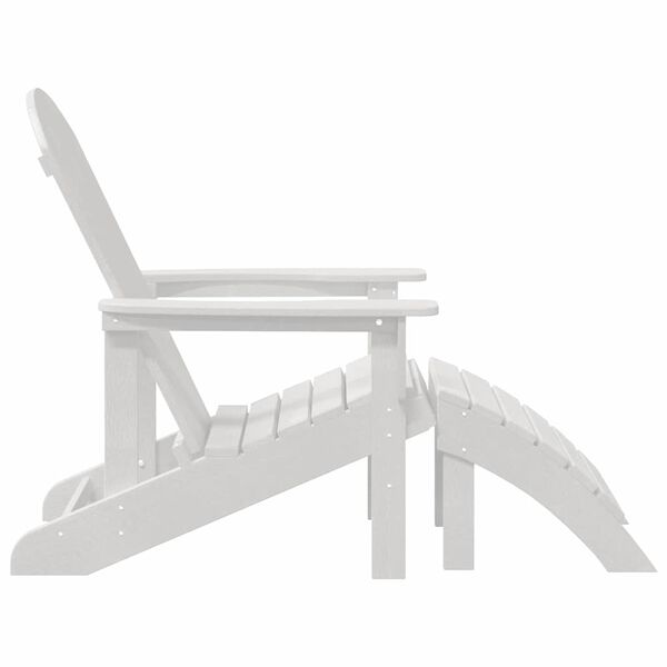 Adirondack Gartenstuhl Weiß aus HDPE mit Fußstütze 82 × 74 × 92 cm