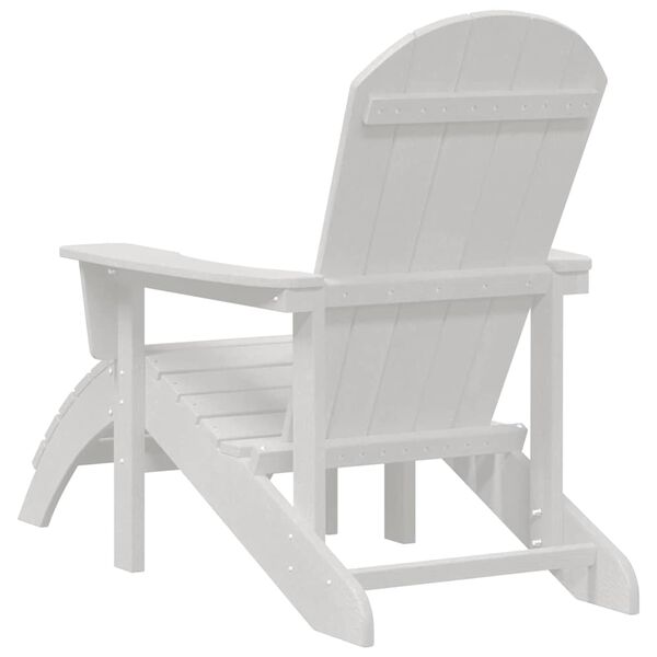 Adirondack Gartenstuhl Weiß aus HDPE mit Fußstütze 82 × 74 × 92 cm