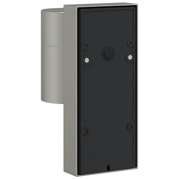 Außenwandleuchte 2er-Set aus Edelstahl und Glas Silber mit PIR-Bewegungsmelder, Sensor