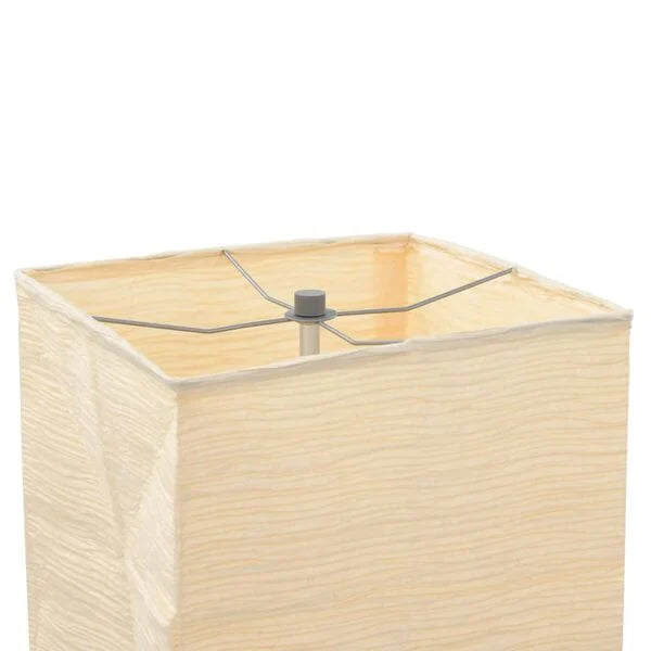 Stehleuchte 170 cm Beige Reispapier 3-flammig E14 Stehlampe mit Fußschalter