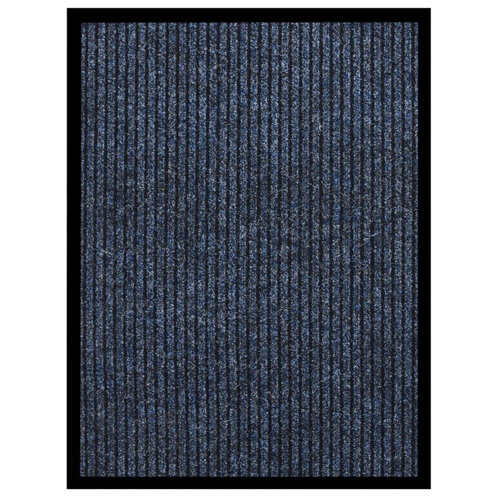 Fußmatte Gestreift Rutschfest Polypropylen Blau 60 x 80 cm