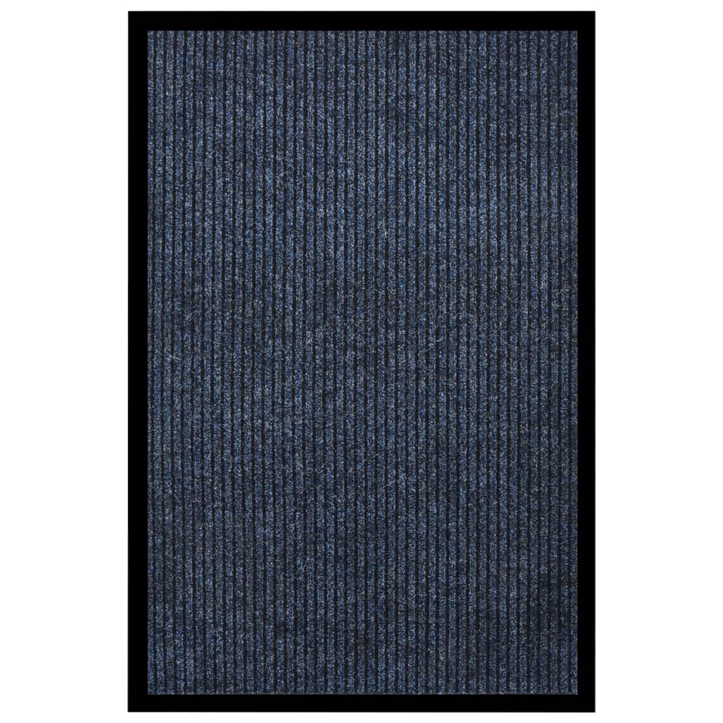 Fußmatte Gestreift Rutschfest Polypropylen Blau 80 x 120 cm