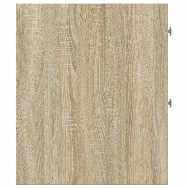 Badschrank Sonoma Eiche aus Holz Massiv Wandmontage mit Schublade 80 x 18 x 60 cm