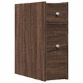 Badschrank Braun Eiche aus Holz Massiv Wandmontage mit Schublade 80 x 18 x 60 cm