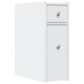 Badschrank aus Holz Massiv Weiß Wandmontage mit Schublade 80 x 18 x 60 cm