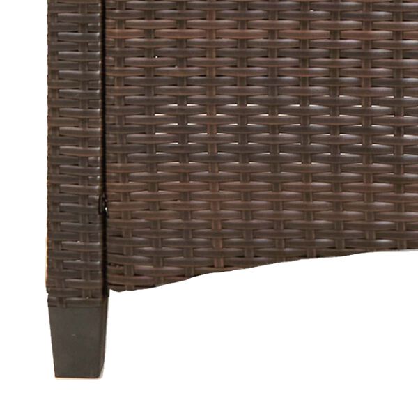 Liege-Gartenbank Stahl Braun und Creme mit verstellbarer Rückenlehne & Kissen 105 x 60 x 112 cm (Copy)