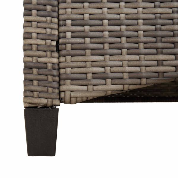 Liege-Gartenbank Stahl Grau und Dunkelgrau mit verstellbarer Rückenlehne & Kissen 105 x 60 x 112 cm