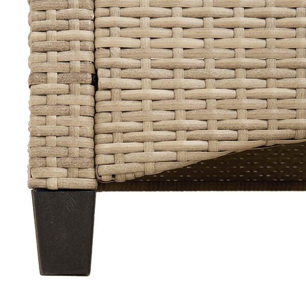 Liege-Gartenbank Stahl Beige und Hellgrau mit verstellbarer Rückenlehne & Kissen 105 x 60 x 112 cm