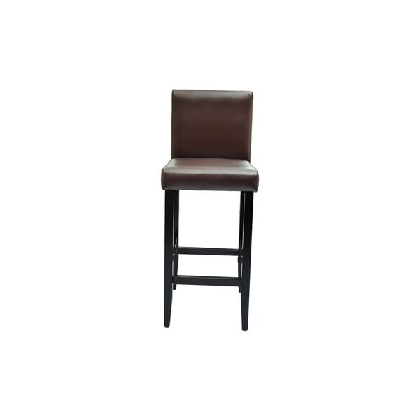 2er Set Barhocker Dunkelbraun mit Rückenlehne 41 x 45 x 108 cm