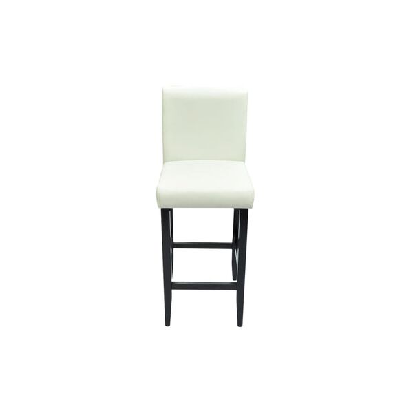 2er Set Barhocker Weiß mit Rückenlehne 41 x 45 x 108 cm