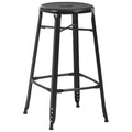 2er Set Barhocker Schwarz Stahl Industrial Design 42 x 42 x 71 cm