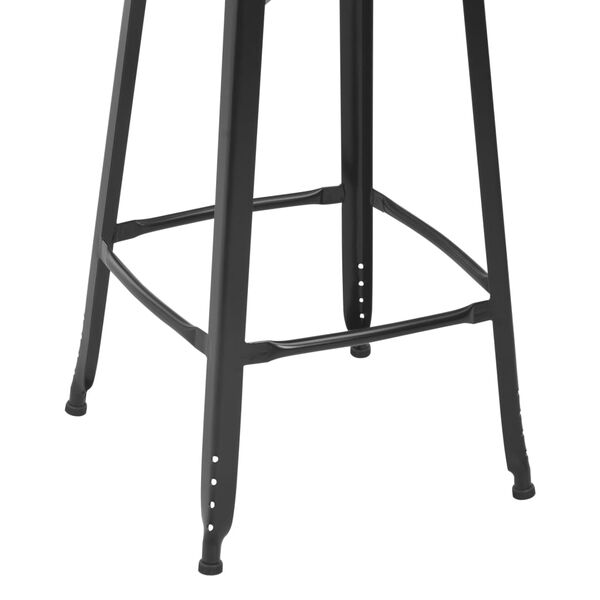 2er Set Barhocker Schwarz Stahl Industrial Design 42 x 42 x 71 cm