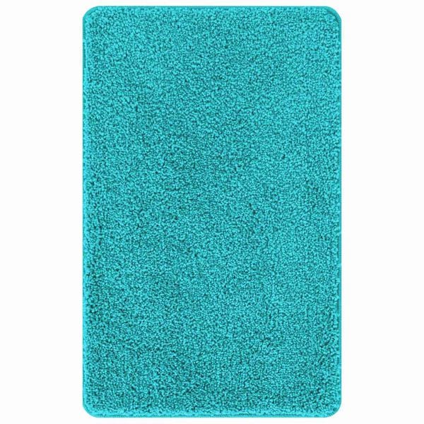 2er Set Badematte Türkis Rutschfest Waschbar 50x50 & 60x90 cm
