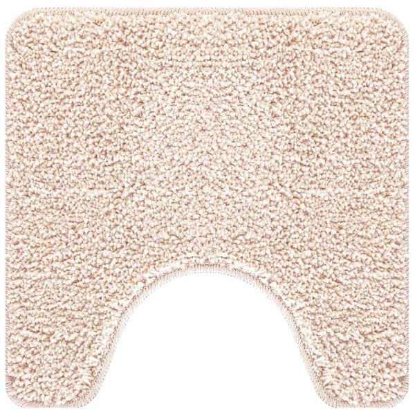 2er Set Badematte Creme Rutschfest Waschbar 50x50 & 60x90 cm