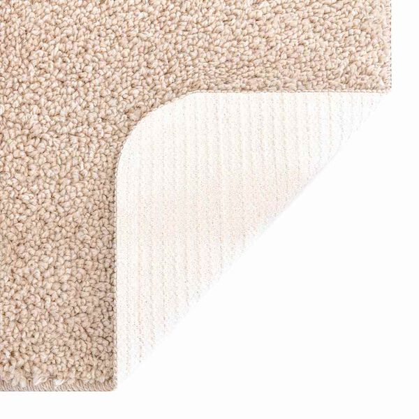 2er Set Badematte Creme Rutschfest Waschbar 50x50 & 60x90 cm