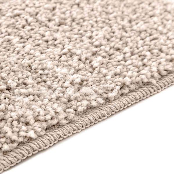 2er Set Badematte Creme Rutschfest Waschbar 50x50 & 60x90 cm