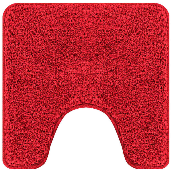 2er Set Badematte Rot Rutschfest Waschbar 50x50 & 60x90 cm