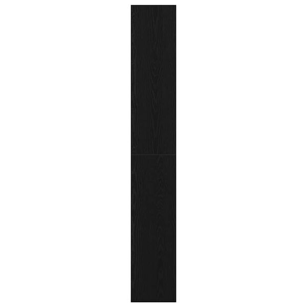 Bücherregal mit 6 Regalen aus Holz Massiv Schwarz 80 x 30 x 198 cm