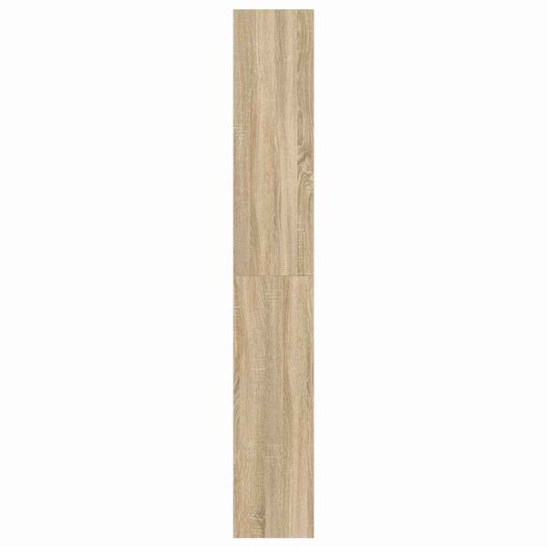 Bücherregal mit 6 Regalen aus Holz Massiv Sonoma Eiche 80 x 30 x 198 cm