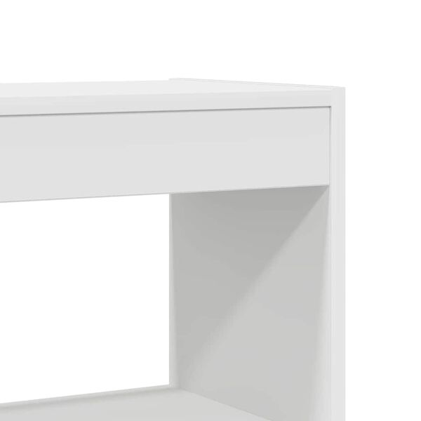 Bücherregal mit 6 Regalen aus Holz Massiv Weiß 80 x 30 x 198 cm
