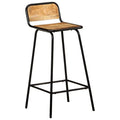 2er Set Barhocker Mango Massivholz & Stahl 84 cm