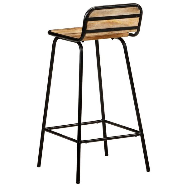 2er Set Barhocker Mango Massivholz & Stahl 84 cm